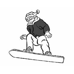Página para colorir: Snowboard / Snowboard (Transporte) #143929 - Páginas para Colorir Imprimíveis Gratuitamente