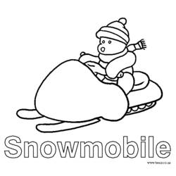 Página para colorir: Snowmobile / Skidoo (Transporte) #139759 - Páginas para Colorir Imprimíveis Gratuitamente