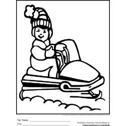 Página para colorir: Snowmobile / Skidoo (Transporte) #139763 - Páginas para Colorir Imprimíveis Gratuitamente