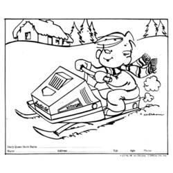 Página para colorir: Snowmobile / Skidoo (Transporte) #139810 - Páginas para Colorir Imprimíveis Gratuitamente
