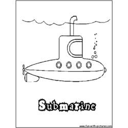Página para colorir: Submarino (Transporte) #137689 - Páginas para Colorir Imprimíveis Gratuitamente