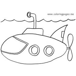 Página para colorir: Submarino (Transporte) #137690 - Páginas para Colorir Imprimíveis Gratuitamente