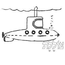 Página para colorir: Submarino (Transporte) #137694 - Páginas para Colorir Imprimíveis Gratuitamente