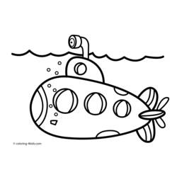 Página para colorir: Submarino (Transporte) #137695 - Páginas para Colorir Imprimíveis Gratuitamente