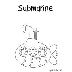 Página para colorir: Submarino (Transporte) #137702 - Páginas para Colorir Imprimíveis Gratuitamente