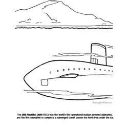 Página para colorir: Submarino (Transporte) #137706 - Páginas para Colorir Imprimíveis Gratuitamente