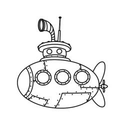 Página para colorir: Submarino (Transporte) #137714 - Páginas para Colorir Imprimíveis Gratuitamente