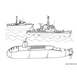 Página para colorir: Submarino (Transporte) #137761 - Páginas para Colorir Imprimíveis Gratuitamente