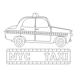 Página para colorir: Táxi (Transporte) #137201 - Páginas para Colorir Imprimíveis Gratuitamente