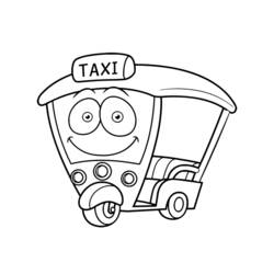 Página para colorir: Táxi (Transporte) #137213 - Páginas para Colorir Imprimíveis Gratuitamente