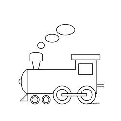 Página para colorir: Trem / Locomotiva (Transporte) #135029 - Páginas para Colorir Imprimíveis Gratuitamente