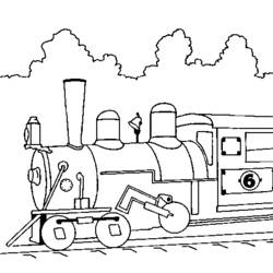 Página para colorir: Trem / Locomotiva (Transporte) #135032 - Páginas para Colorir Imprimíveis Gratuitamente