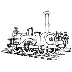 Página para colorir: Trem / Locomotiva (Transporte) #135038 - Páginas para Colorir Imprimíveis Gratuitamente