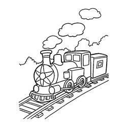 Página para colorir: Trem / Locomotiva (Transporte) #135047 - Páginas para Colorir Imprimíveis Gratuitamente