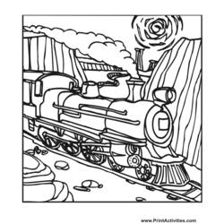 Página para colorir: Trem / Locomotiva (Transporte) #135050 - Páginas para Colorir Imprimíveis Gratuitamente
