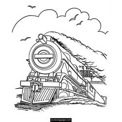 Página para colorir: Trem / Locomotiva (Transporte) #135051 - Páginas para Colorir Imprimíveis Gratuitamente