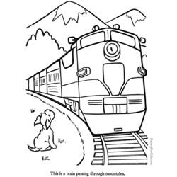 Página para colorir: Trem / Locomotiva (Transporte) #135055 - Páginas para Colorir Imprimíveis Gratuitamente