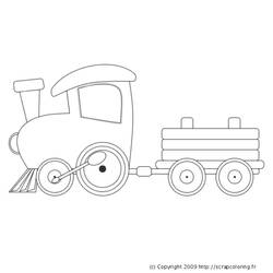 Página para colorir: Trem / Locomotiva (Transporte) #135061 - Páginas para Colorir Imprimíveis Gratuitamente