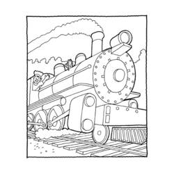 Página para colorir: Trem / Locomotiva (Transporte) #135063 - Páginas para Colorir Imprimíveis Gratuitamente