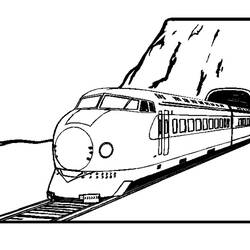 Página para colorir: Trem / Locomotiva (Transporte) #135065 - Páginas para Colorir Imprimíveis Gratuitamente
