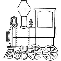 Página para colorir: Trem / Locomotiva (Transporte) #135068 - Páginas para Colorir Imprimíveis Gratuitamente