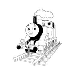 Página para colorir: Trem / Locomotiva (Transporte) #135076 - Páginas para Colorir Imprimíveis Gratuitamente