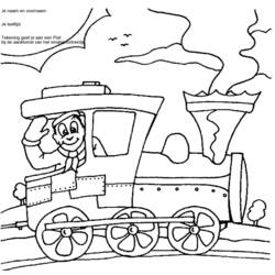 Página para colorir: Trem / Locomotiva (Transporte) #135082 - Páginas para Colorir Imprimíveis Gratuitamente