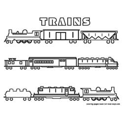 Página para colorir: Trem / Locomotiva (Transporte) #135084 - Páginas para Colorir Imprimíveis Gratuitamente