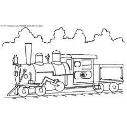 Página para colorir: Trem / Locomotiva (Transporte) #135087 - Páginas para Colorir Imprimíveis Gratuitamente