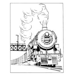 Página para colorir: Trem / Locomotiva (Transporte) #135088 - Páginas para Colorir Imprimíveis Gratuitamente