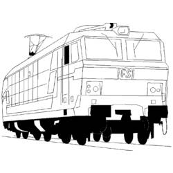 Página para colorir: Trem / Locomotiva (Transporte) #135096 - Páginas para Colorir Imprimíveis Gratuitamente