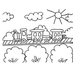 Página para colorir: Trem / Locomotiva (Transporte) #135098 - Páginas para Colorir Imprimíveis Gratuitamente