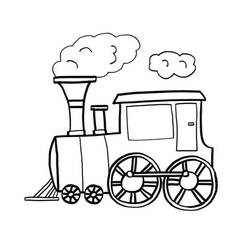 Página para colorir: Trem / Locomotiva (Transporte) #135105 - Páginas para Colorir Imprimíveis Gratuitamente