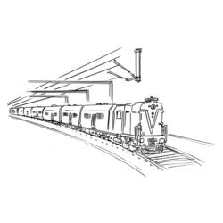 Página para colorir: Trem / Locomotiva (Transporte) #135108 - Páginas para Colorir Imprimíveis Gratuitamente