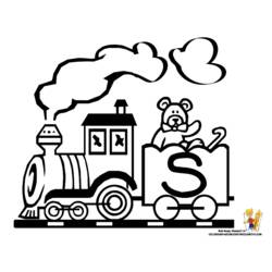Página para colorir: Trem / Locomotiva (Transporte) #135112 - Páginas para Colorir Imprimíveis Gratuitamente