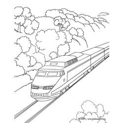 Página para colorir: Trem / Locomotiva (Transporte) #135127 - Páginas para Colorir Imprimíveis Gratuitamente
