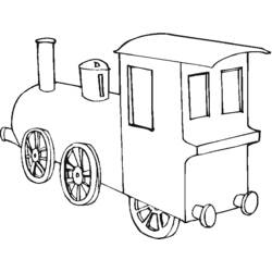 Página para colorir: Trem / Locomotiva (Transporte) #135130 - Páginas para Colorir Imprimíveis Gratuitamente