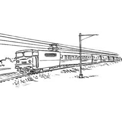Página para colorir: Trem / Locomotiva (Transporte) #135138 - Páginas para Colorir Imprimíveis Gratuitamente