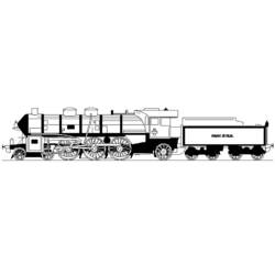 Página para colorir: Trem / Locomotiva (Transporte) #135142 - Páginas para Colorir Imprimíveis Gratuitamente
