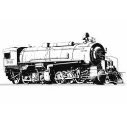 Página para colorir: Trem / Locomotiva (Transporte) #135146 - Páginas para Colorir Imprimíveis Gratuitamente