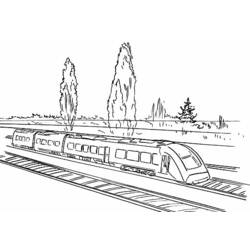 Página para colorir: Trem / Locomotiva (Transporte) #135157 - Páginas para Colorir Imprimíveis Gratuitamente