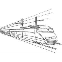 Página para colorir: Trem / Locomotiva (Transporte) #135158 - Páginas para Colorir Imprimíveis Gratuitamente