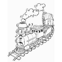 Página para colorir: Trem / Locomotiva (Transporte) #135170 - Páginas para Colorir Imprimíveis Gratuitamente