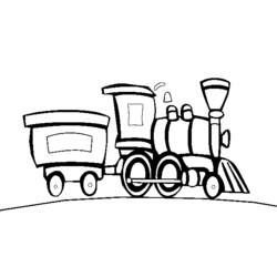 Página para colorir: Trem / Locomotiva (Transporte) #135175 - Páginas para Colorir Imprimíveis Gratuitamente