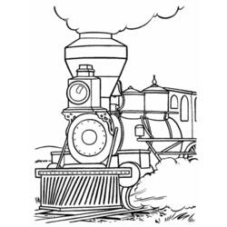 Página para colorir: Trem / Locomotiva (Transporte) #135177 - Páginas para Colorir Imprimíveis Gratuitamente