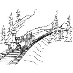 Página para colorir: Trem / Locomotiva (Transporte) #135204 - Páginas para Colorir Imprimíveis Gratuitamente