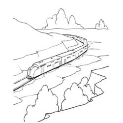 Página para colorir: Trem / Locomotiva (Transporte) #135222 - Páginas para Colorir Imprimíveis Gratuitamente