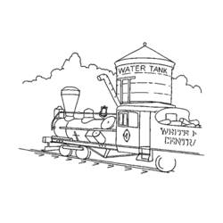 Página para colorir: Trem / Locomotiva (Transporte) #135226 - Páginas para Colorir Imprimíveis Gratuitamente