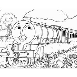 Página para colorir: Trem / Locomotiva (Transporte) #135236 - Páginas para Colorir Imprimíveis Gratuitamente