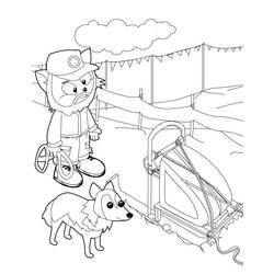 Página para colorir: trenó de cachorro (Transporte) #142646 - Páginas para Colorir Imprimíveis Gratuitamente